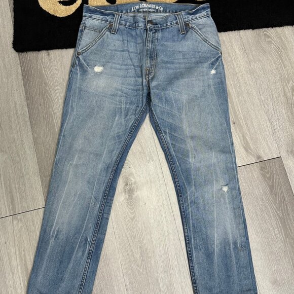 Vintage Levi's 504 Men's Blue Straight Leg Denim Jeans - Size 33x27 - Picture 2 of 10